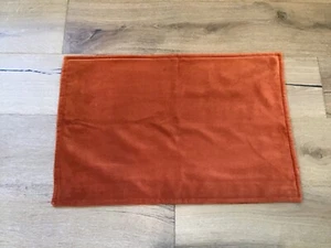 Crate And Barrel NWOT Buckley Velour Cotton Pillow Cover Orange 24 x 16 - Picture 1 of 5