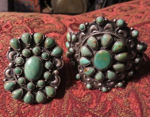 Dean Brown Navajo Vintage Zeremonien Armband Ring Set Türkis Sterlingsilber - Bild 1 von 11