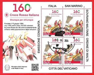 2024 Croce Rossa Italiana minifoglio 1° giorno emissione - Foto 1 di 1