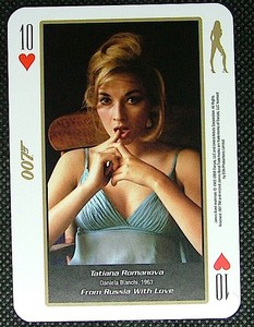 1 x playing card 007 Bond Girls Tatiana Romanova # Daniela Bianchi 10 of Hearts