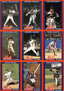 Farmland New York Mets 1988 set 9 carte foglio non tagliato - ottime condizioni! - Foto 1 di 2