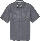 Tommy Bahama Line Em Up Silk Camp Shirt (Color: Steel Wool, Size M).