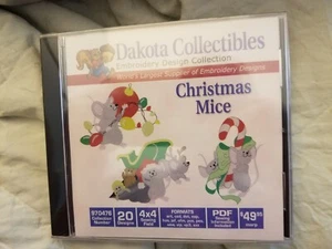 Christmas Mice Dakota Collectibles Machine Embroidery Design CD NEW - Picture 1 of 2