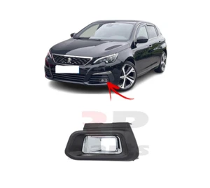 PARA PEUGEOT 308 18 - 21 NUEVO PARACHOQUES DELANTERO ANTINIEBLA REJILLA NEGRO/CROMO IZQUIERDO - Imagen 1 de 7