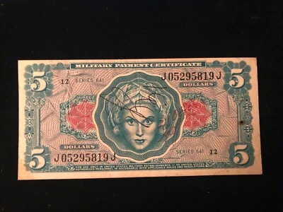 MPC $5 Series 641 Signed Short Snorter Serial # J05295819J Third Printing - Image 1 of 4