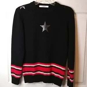 Givenchy Paris Sweater Stars Men's Medium Soft Angora Blend Authentic - Picture 1 of 9