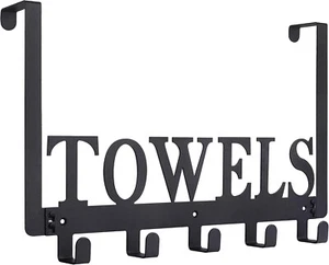 Over The Door Hooks Towel Holder for Bathroom, Door Mount Towel Rack for Bedroom - Picture 1 of 5