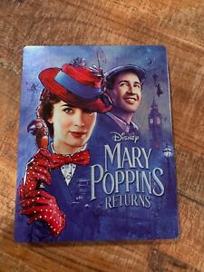Disney's Mary Poppins Returns 4k Ultra HD & Blu-Ray Steelbook - RARE 
