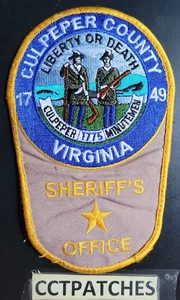CULPEPER COUNTY, VIRGINIA SHERIFF SCHULTERAUFNÄHER VA - Bild 1 von 2