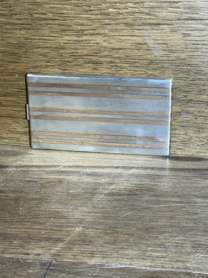 Antigua caja de cigarrillos Tiffany & Co. de oro rosa de 14 k y plata de ley, 231,0 gr Foto 1 de 4