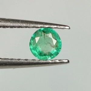 0.18 CT - Natural Emerald Fine Luster zambian Round Shape - 10004 - Picture 1 of 2