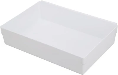 Organizador de gaveta Rubbermaid branco 9x6x2 polegadas recipiente de armazenamento de plástico NOVO - Imagem 1 de 4