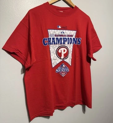2008 Phillies World Series Playoffs T Shirt—National League Championship—Large - Image 1 of 4