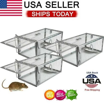 Jaula trampa para ratas pequeños animales vivos plagas roedores ratón control captura caza trampa NUEVO Foto 1 de 4