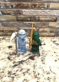 Ninjago Lloyd DX Custom Lego Minifigure Zane Nrg lot of 2! 5004076 9590 🔥