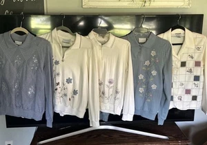 Vintage Damen Alfred Dunner Kragen Langarm Shirt Paket 5 in Gr. PM - Bild 1 von 6