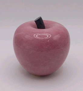 Vintage CROWNING TOUCH COLLECTION Red/Pink Marble Apple Paperweight~Decor - Picture 1 of 10