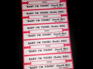 JUKEBOX STRIP (1) SHAI Baby I'm Yours (Radio Mix & Smooth Edit) 45-L@@K! - Picture 1 of 1