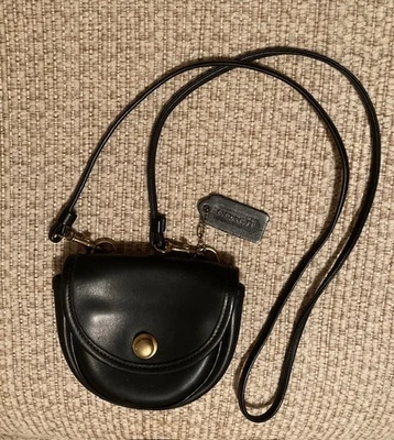 Bolsa tiracolo Coach Mini preta 9826 autêntica vintage - Imagem 1 de 4
