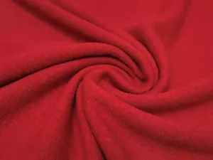 Stoff Ital. Merino Feinwalk Walkloden uni rot Kleiderstoff Mantelstoff - Bild 1 von 4