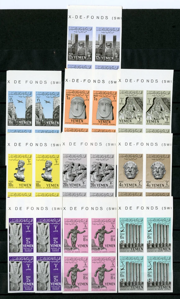 Yemen Stamps # 13-20 NH Rare Imperf Blocks Of 6 - Image 1 of 1