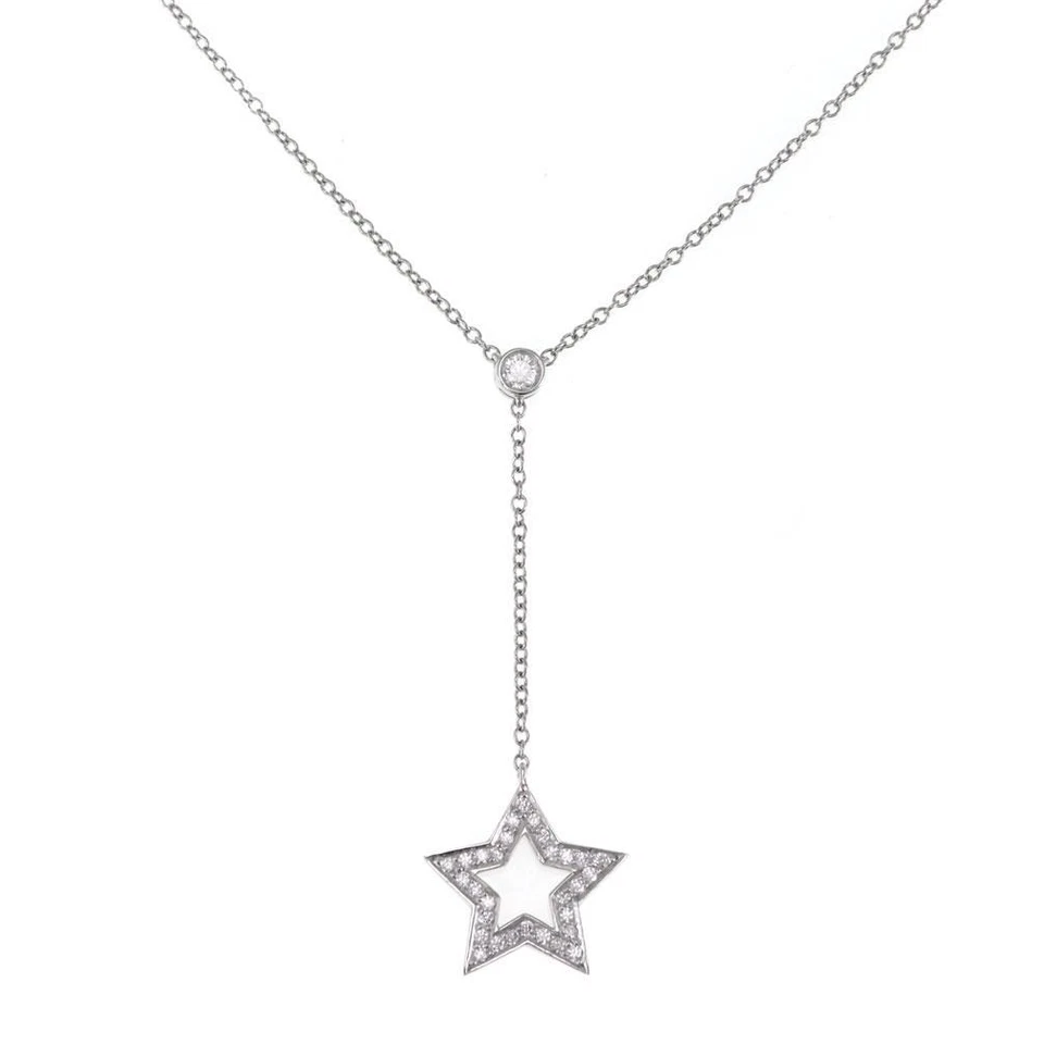 Colgante y cadena estrella Lariat platino diamante Tiffany & Co. Foto 1 de 4