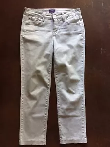 NYDJ Gr. 2P Damen-Knöchelhose Animal-Print grau weiß Baumwolle Elasthan - Bild 1 von 5