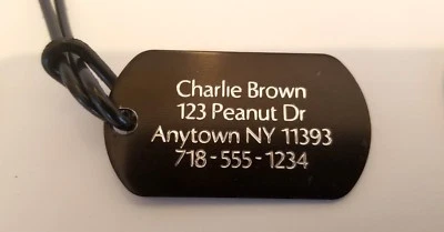 LUGGAGE TAGS (SET OF 4) ID TAGS DOUBLE SIDED DIAMOND ENGRAVED LUGGAGE TAG STRAP - Image 1 of 3