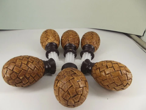 6 VINTAGE FINIALS RESIN WICKER FOR FURNITURE, FANCY FEET FOR A BOX/CRAFTS Cover