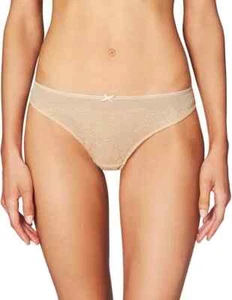Heidi Klum French-Cut Lace Thong H37-1166B Toasted Almond Pristine XLarge - Picture 1 of 3