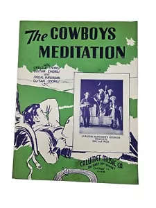 Vtg Sheet Music Cowboys Meditation 1935 Clayton McMichen Georgia Wildcat - Picture 1 of 7