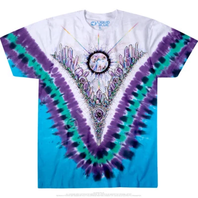 CRYSTAL TOP-2 SIDED TIE DYE T-SHIRT S-M-L-XL-2X New Age MINERALS - image 1 of 3