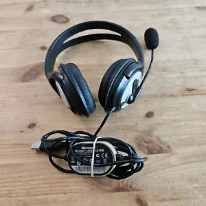 Microsoft LX-3000 USB Gaming Headset LifeChat Boom Microphone Conference Office - Picture 1 of 8