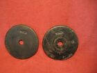 Lot Of 2 -  7.5 Lb Weight Plates Pancake Style Weights Standard Size 1"  15Lbs