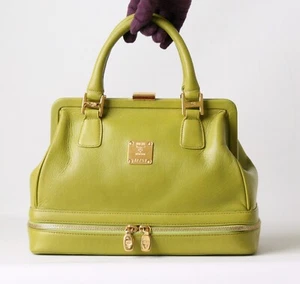 Bolso médico de cuero verde MCM, bolso con asa superior - Imagen 1 de 16