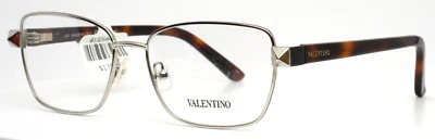 VALENTINO V2124 721 Light Gold Womens Semi Cat Eye Full Rim Eyeglasses 53-16-135 - Image 1 of 4
