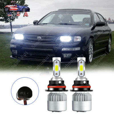 2 PIEZAS 9004 HB1 LED Faros Bombillas de haz alto/bajo Blanco para Nissan Máxima 1986-1999 Foto 1 de 4