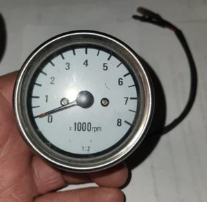 CHROME 2 1/4" Tach 8000 RPM Tachometer - Picture 1 of 5