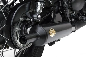 TRIUMPH BONNEVILLE T120  N.2 STEEL EXHAUST SILENCERS  BLACK CERAMIC  ZARD ITALIA - Picture 1 of 3