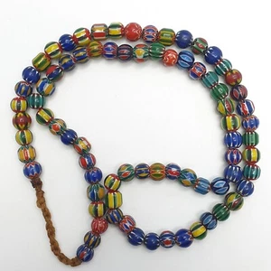 Vintage MultiColor Venetian Style Chevron Beaded Necklaces - Picture 1 of 22