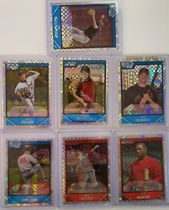 2007 Bowman Chrome 7 card X-Fractor Lot - Picture 1 of 2