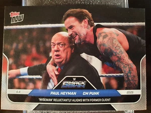 2025 WWE Topps Now #36 Heyman CM Punk - 'Wisemen' Aligns With Former Client - Picture 1 of 5
