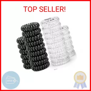 TailaiMei 30 Pcs Spiral Hair Ties, No Crease Coil Hair Ties, Phone Cord Hair Tie - Picture 1 of 2
