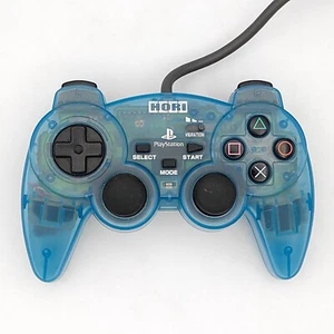 Hori Analog Sindou Pad Controller 1998 Sony PlayStation PS1, PS2 Clear Blue - Picture 1 of 20