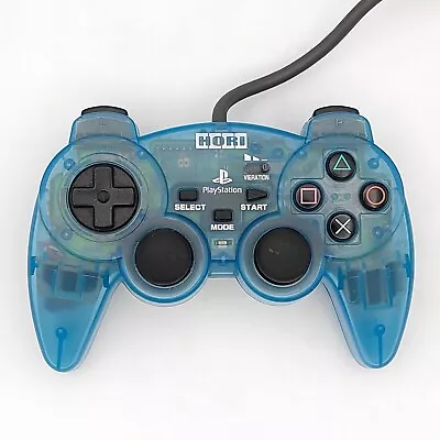 Hori Analog Sindou Pad Controller 1998 Sony PlayStation PS1, PS2 Clear Blue - Image 1 of 4