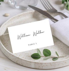 PERSONALISED Place Cards Wedding Name Meal Table Setting Minimalist PC54 - Picture 1 of 2