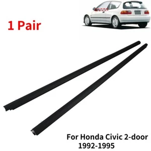 1 Pair Window Door Moulding Trim Seal for Honda Civic 1992-1995 2-Door Coupe - Bild 1 von 15