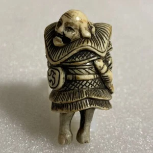 Edo Periode Netsuk Männchen Edo Original Antik Sammlerstück - Bild 1 von 6