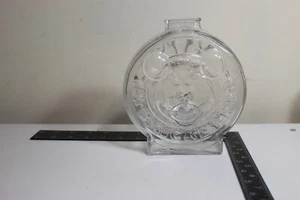 DISNEY MICKEY & MINNIE MOUSE Anchor Hocking Round Clear Glass Coin Bank Vintage - Picture 1 of 7