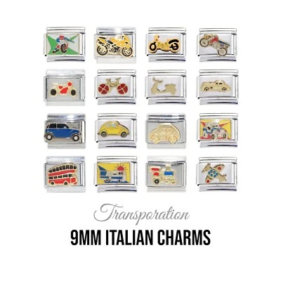 Dije italiano de transporte de 9 mm - Se adapta a pulseras clásicas italianas de 9 mm Foto 1 de 3